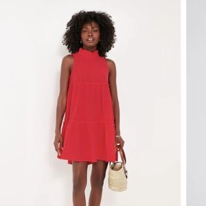 Tuckernuck Pomander Place Red Lightweight Gauze Morgan Dress Small